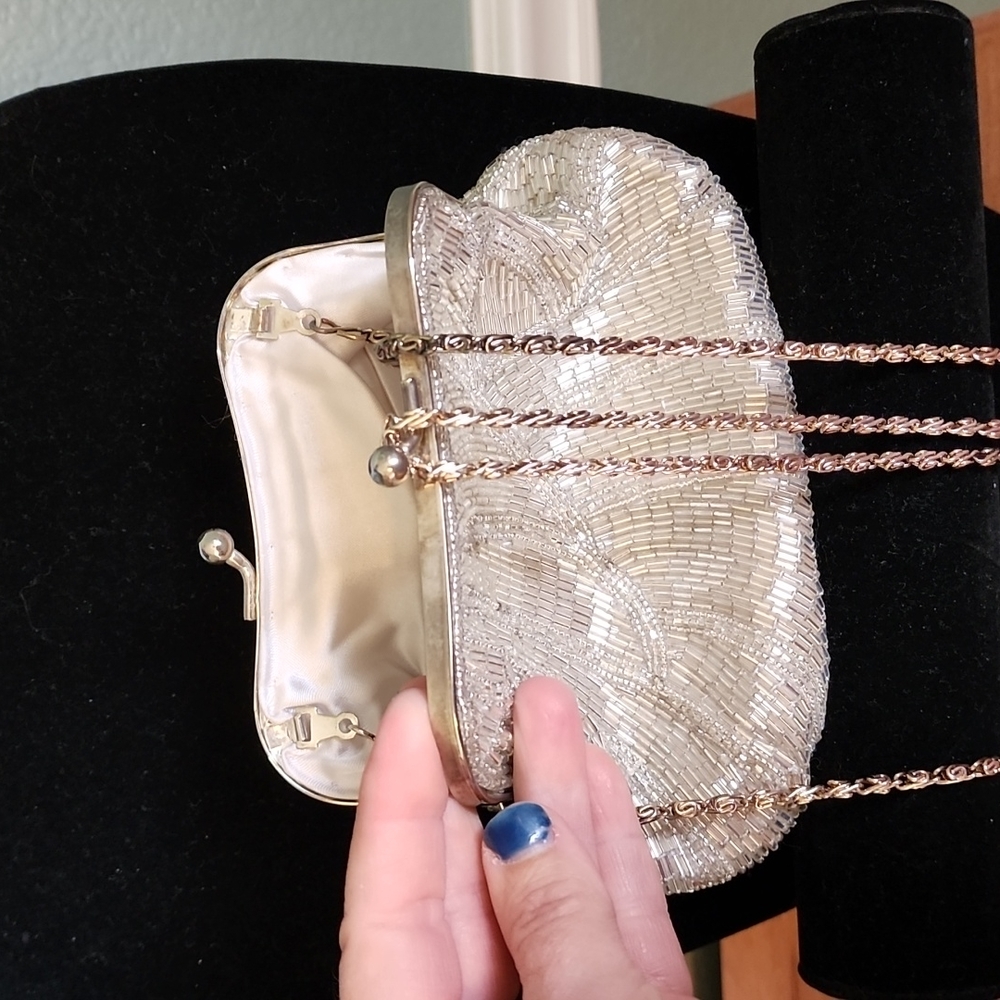 Cache Silver Beaded Bag - image 2